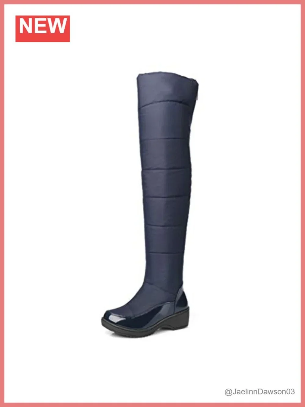 Women's Over the Knee Thigh High Snow Boots Waterproof Fur Lined Wide Calf